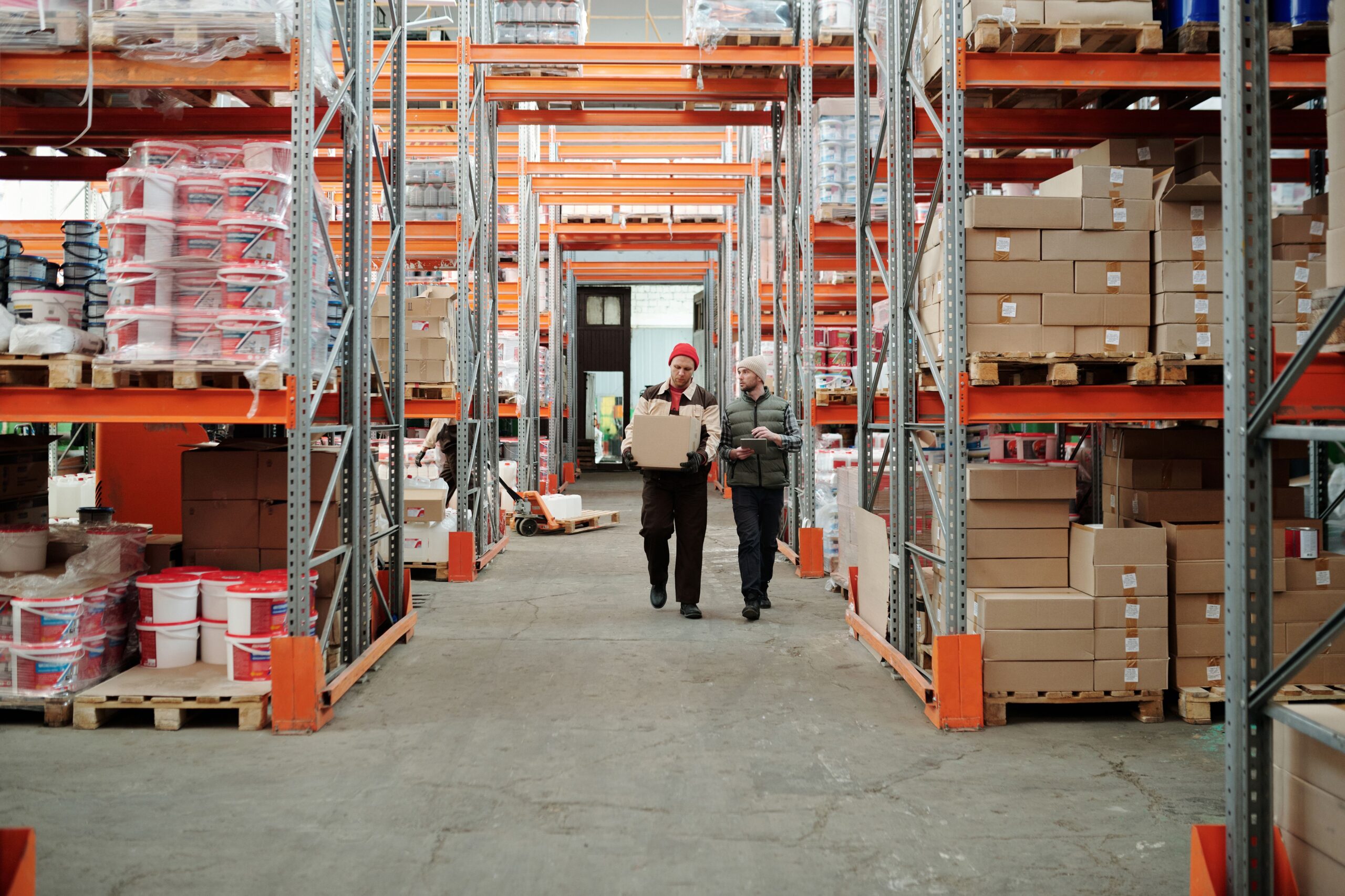 Warehouse team preparing and packaging inventory for fulfilment