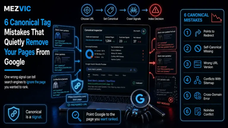 6 Canonical Tag Mistakes That Quietly Remove Your Pages From Google