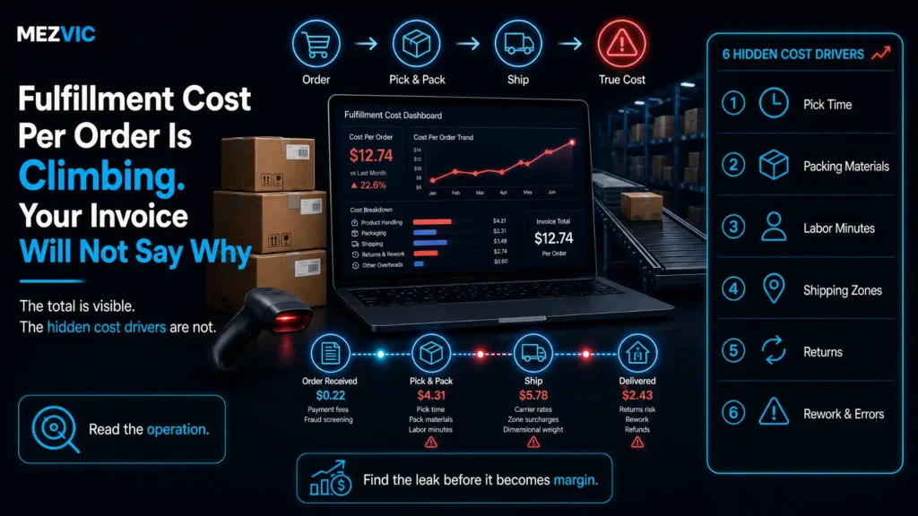 Fulfillment Cost Per Order Is Climbing. Your Invoice Will Not Say Why