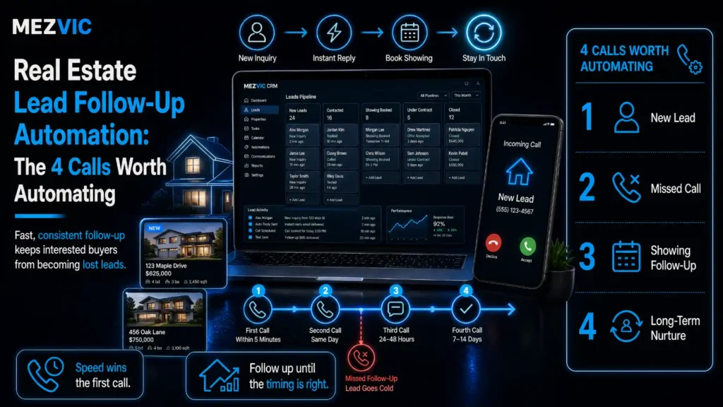 Real Estate Lead Follow-Up Automation: The 4 Calls Worth Automating