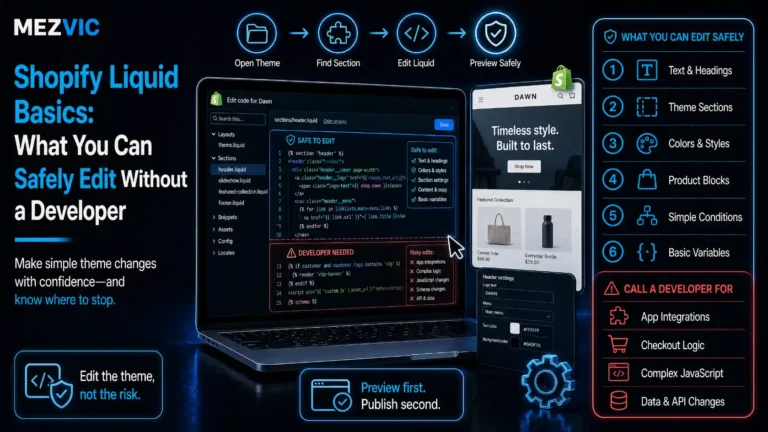 Shopify Liquid Basics: What You Can Safely Edit Without a Developer