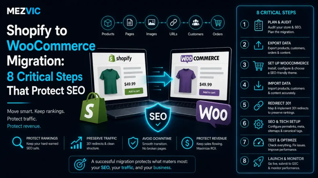 Shopify to WooCommerce Migration: 8 Critical Steps That Protect SEO