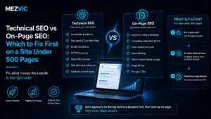 Technical SEO vs On-Page SEO: Which to Fix First on a Site Under 500 Pages