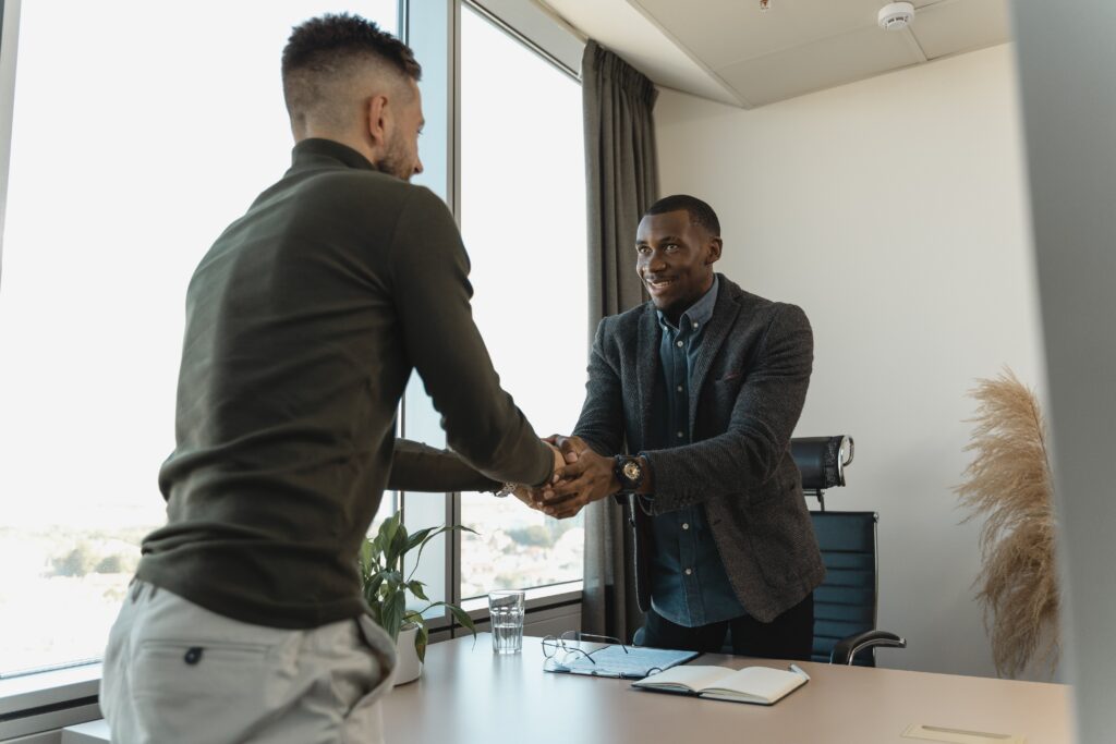 Interviewing a candidate for a marketing role that includes search